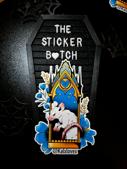 Blue Rat King Sticker