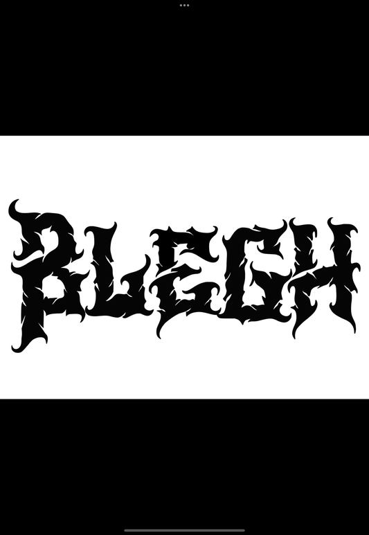 BLEGH car decal